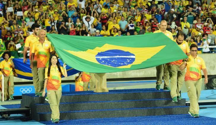 Brazil football flag